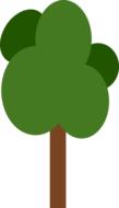 children drawing of a tree on a white background