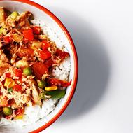 Vegetable dish with chicken
