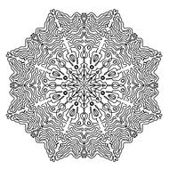 black and white image of a flower mandala
