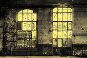 old windows in the house