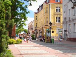 Photo of a pedestrian street in Kartuzy, Poland