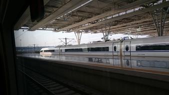 train departing at the station