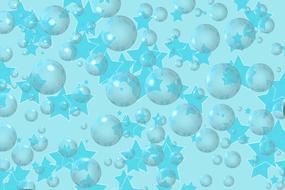 background bubbles stars blue