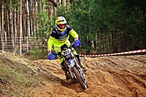 man on a sports bike