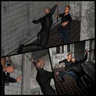 collage fight action sword fighting