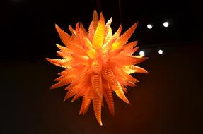 glass orange figure