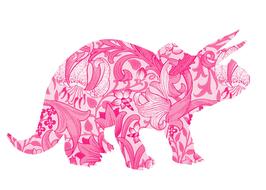 pink dinosaur drawing