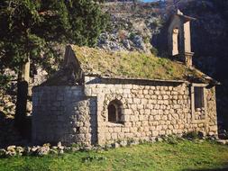 stone old house in a field