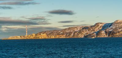 distant view of the Norwegian lighthouse