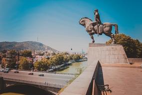 statue of king vakhtang gorgasali in Tbilisi, Georgia