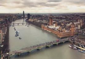 magnificent view of the bridge and the city