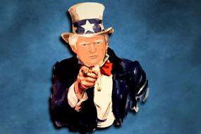 magnet with a picture of trump