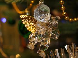 glass ornament in the form of an angel