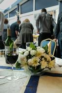 flowered table