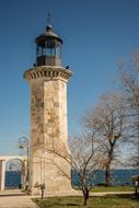 the lighthouse in the city by the sea