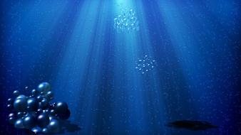 water air bubbles blue