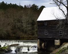 riverfront mill in the countryside