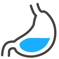 fluid drawn in the stomach
