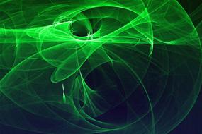 Beautiful texture with the green light, at black background, clipart