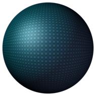 blue 3d ball on white background