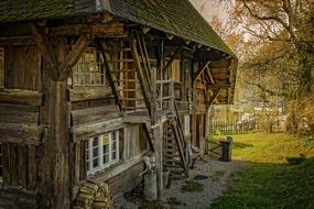 photo of an old ruined rural house