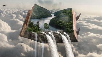 buckled book book fantasy photoshop