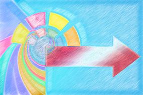 arrow forward abstract direction