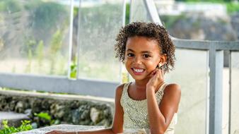 smiling african american little girl