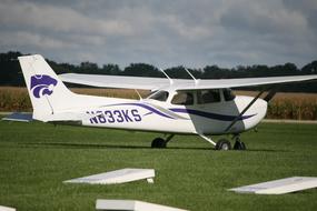 airplane on grass