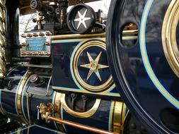 steam engine close up