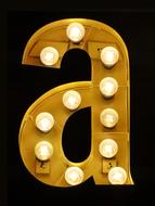 Letter A Light Bulbs