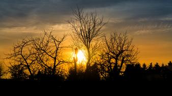 Sunset Silhouette Abendstimmung