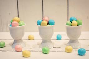 round colored candies