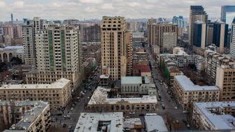 Photo of high-rise buildings in Baku