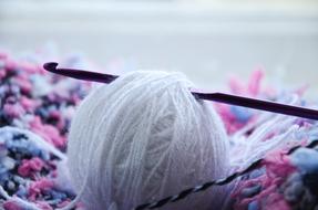 white knitting thread