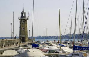 yacht port at the bridge