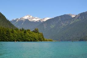 Mountains Trees Water