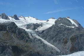 view of the mountains in the snow