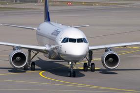 airplane on a runway
