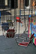 iron seats on swings
