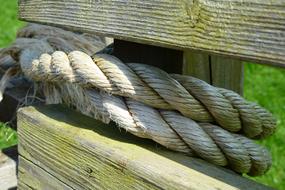 Rope Tied on Bench