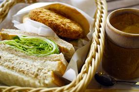 coffee and sandwich