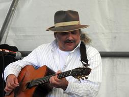 Musician plays acoustic Guitar