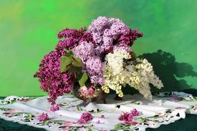 Lilac Bouquet Flower Vase Purple