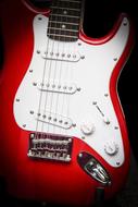 Guitar Electric red white