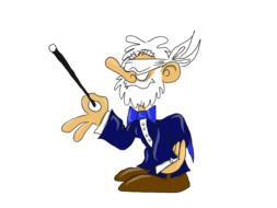 blind magician cartoon