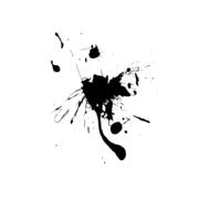 black spot on white background