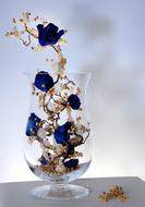 beautiful decoration in a glass vase