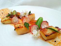 Vegetable snack tasty on plate