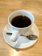 hot black coffee